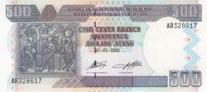 Burundi p38c 500 Francs 2003